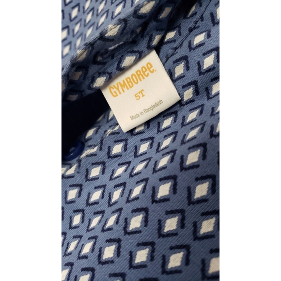 ♥️ Gymboree Ruffle Blue Diamond Ruffle Romper - Picture 7 of 8